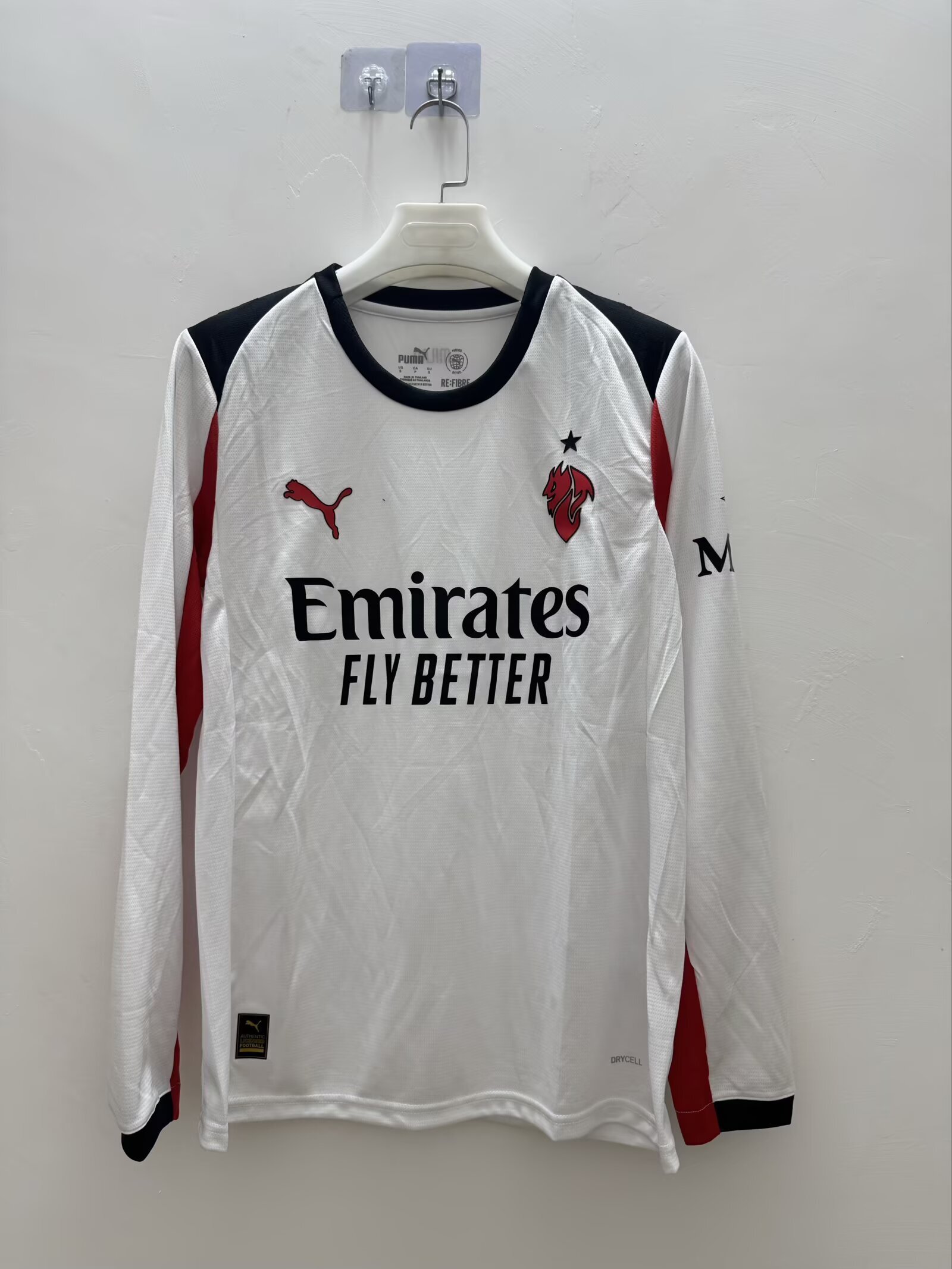 AAA Quality AC Milan 25/26 Away White Long Soccer Jersey
